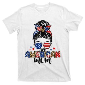 All American Mom USA Flag 4th Of July Family T-Shirt