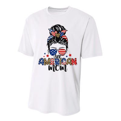 All American Mom USA Flag 4th Of July Family Performance Sprint T-Shirt