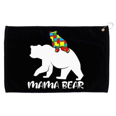 Autism Awareness Mama Bear Proud Autistic Mom Love Cute Grommeted Golf Towel