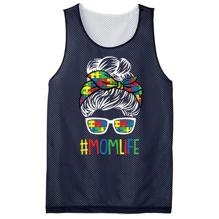 Autism Awareness Momlife Gift For Mothersday Mesh Reversible Basketball Jersey Tank