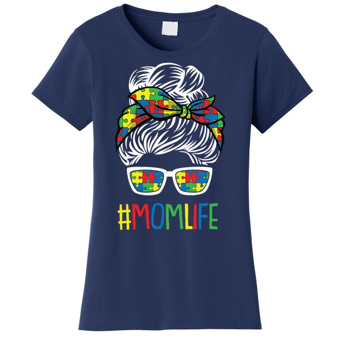 Autism Awareness Momlife Gift For Mothersday Women's T-Shirt