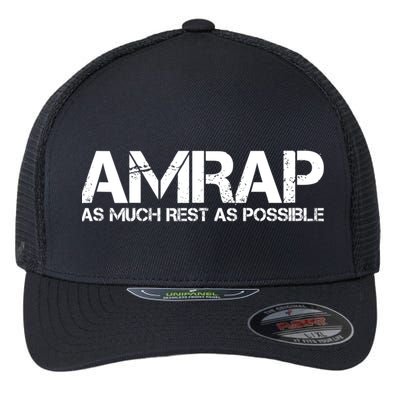 AMRAP As Much Rest As Possible Funny Motivation Flexfit Unipanel Trucker Cap
