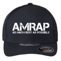 AMRAP As Much Rest As Possible Funny Motivation Flexfit Unipanel Trucker Cap