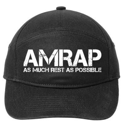 AMRAP As Much Rest As Possible Funny Motivation 7-Panel Snapback Hat