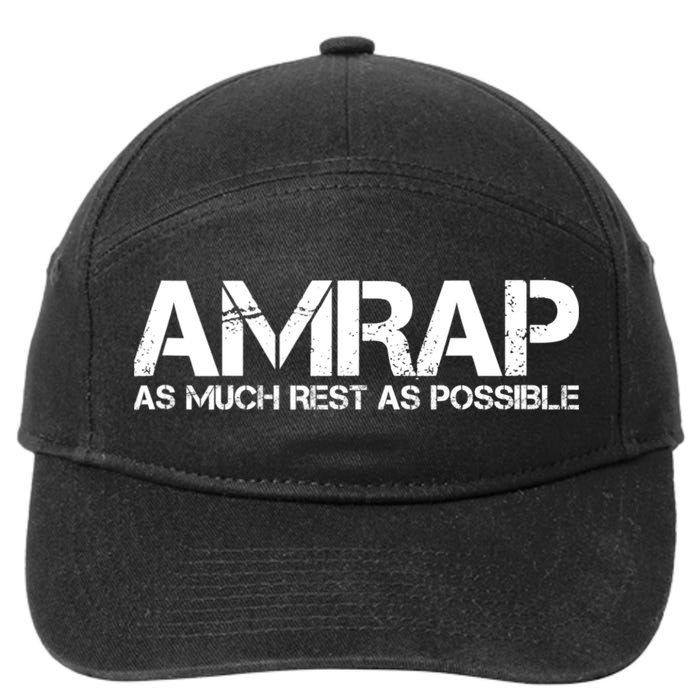 AMRAP As Much Rest As Possible Funny Motivation 7-Panel Snapback Hat