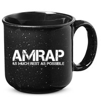 AMRAP As Much Rest As Possible Funny Motivation 15oz Campfire Ceramic Mug