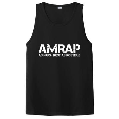 AMRAP As Much Rest As Possible Funny Motivation PosiCharge Competitor Tank