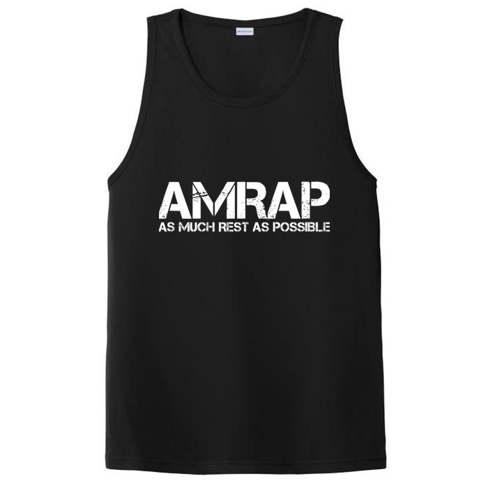 AMRAP As Much Rest As Possible Funny Motivation PosiCharge Competitor Tank