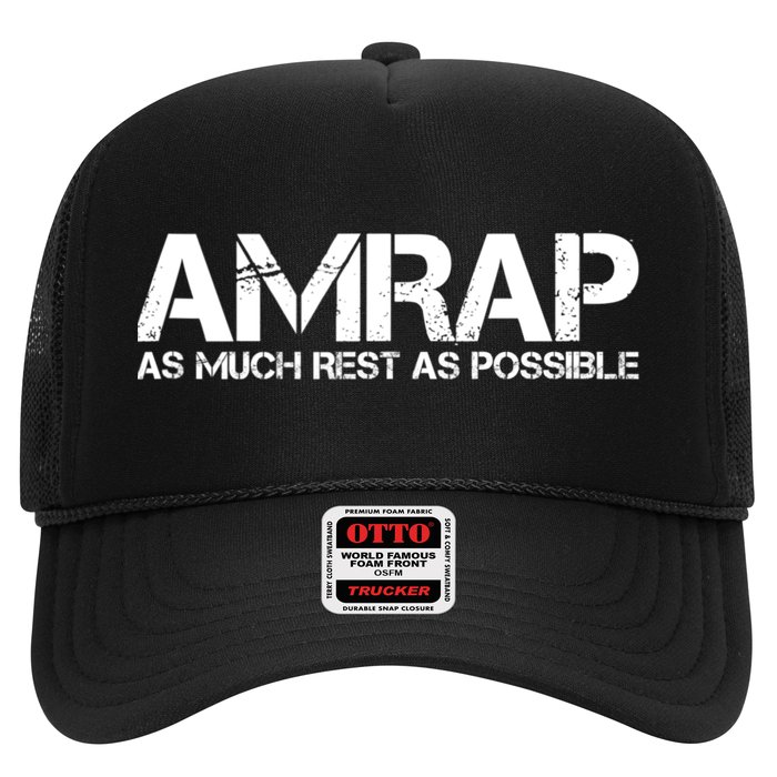 AMRAP As Much Rest As Possible Funny Motivation Trucker Hat