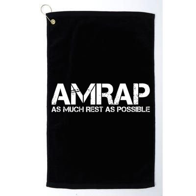 AMRAP As Much Rest As Possible Funny Motivation Golf Towel