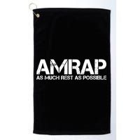 AMRAP As Much Rest As Possible Funny Motivation Golf Towel