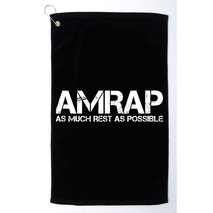 AMRAP As Much Rest As Possible Funny Motivation Golf Towel