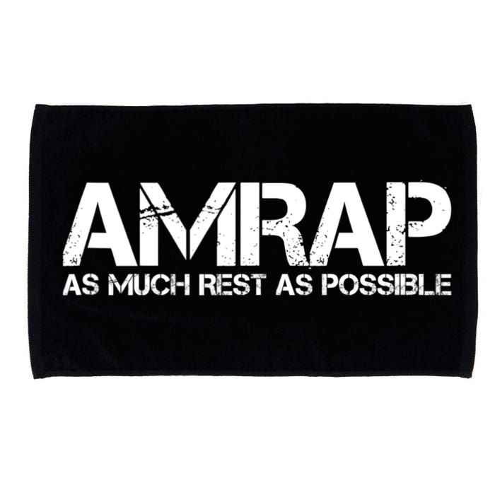 AMRAP As Much Rest As Possible Funny Motivation Microfiber Hand Towel