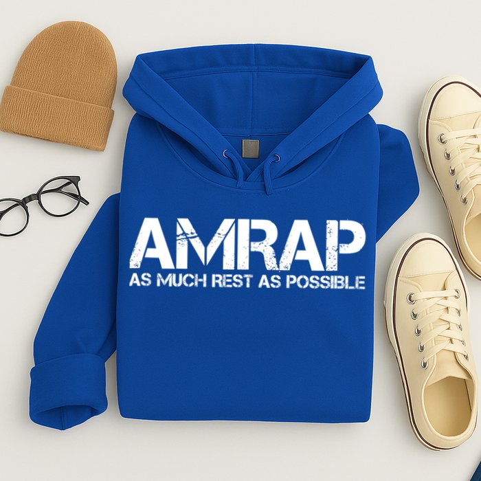 AMRAP As Much Rest As Possible Funny Motivation Hoodie