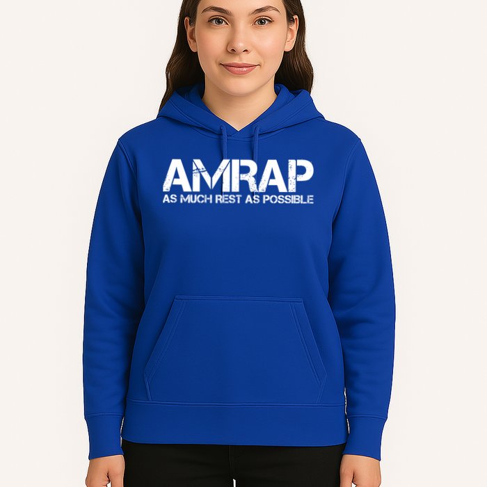 AMRAP As Much Rest As Possible Funny Motivation Hoodie