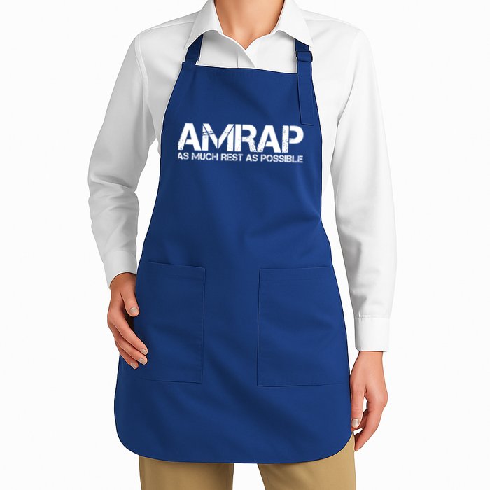 AMRAP As Much Rest As Possible Funny Motivation Apron