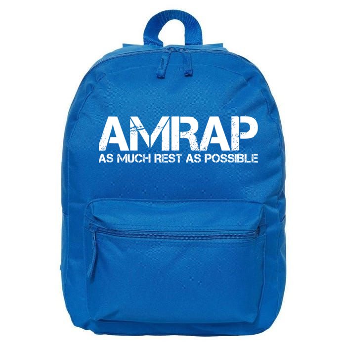 AMRAP As Much Rest As Possible Funny Motivation 16 in Basic Backpack