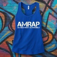 AMRAP As Much Rest As Possible Funny Motivation Womens Tank Top