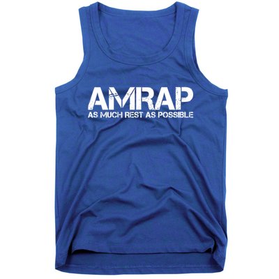 AMRAP As Much Rest As Possible Funny Motivation Tank Top