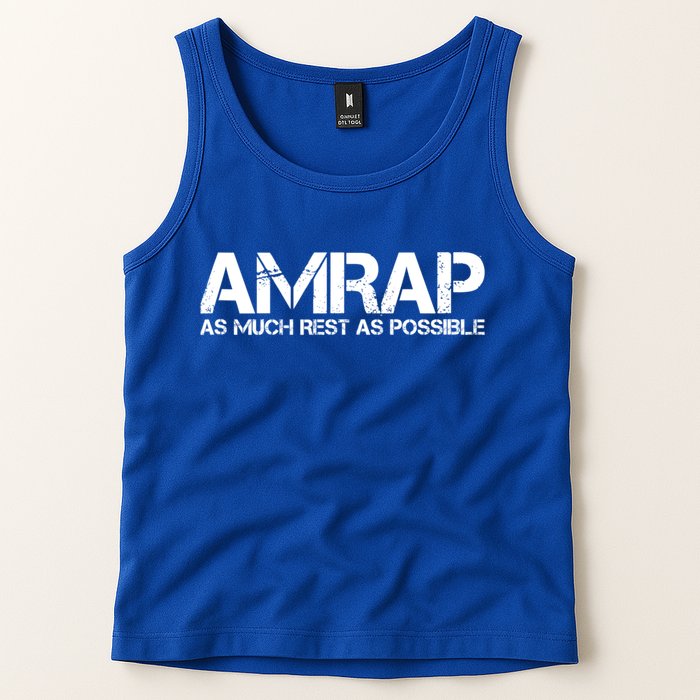 AMRAP As Much Rest As Possible Funny Motivation Tank Top