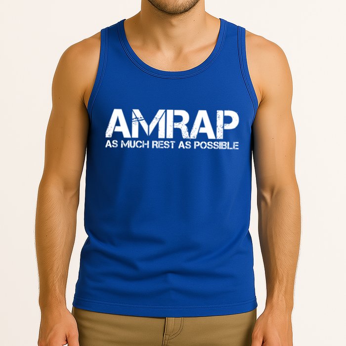 AMRAP As Much Rest As Possible Funny Motivation Tank Top