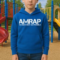 AMRAP As Much Rest As Possible Funny Motivation Kids Hoodie