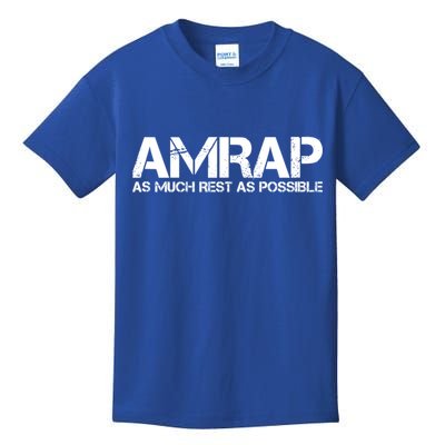 AMRAP As Much Rest As Possible Funny Motivation Kids T-Shirt