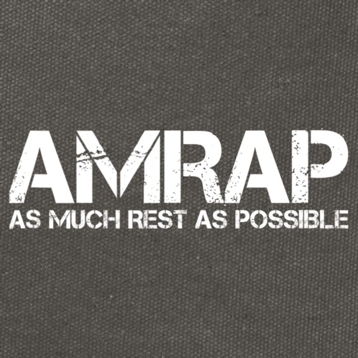 AMRAP As Much Rest As Possible Funny Motivation Cotton Canvas Backpack