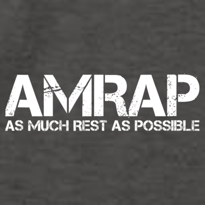 AMRAP As Much Rest As Possible Funny Motivation Vector Backpack