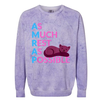 AMRAP As Much Rest As Possible Funny Motivation Colorblast Crewneck Sweatshirt