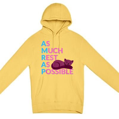 AMRAP As Much Rest As Possible Funny Motivation Premium Pullover Hoodie