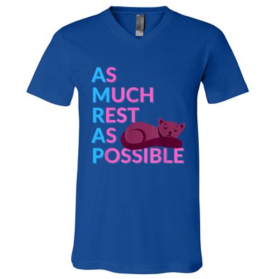 AMRAP As Much Rest As Possible Funny Motivation V-Neck T-Shirt