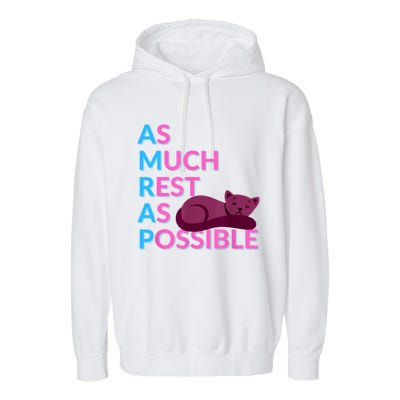 AMRAP As Much Rest As Possible Funny Motivation Garment-Dyed Fleece Hoodie