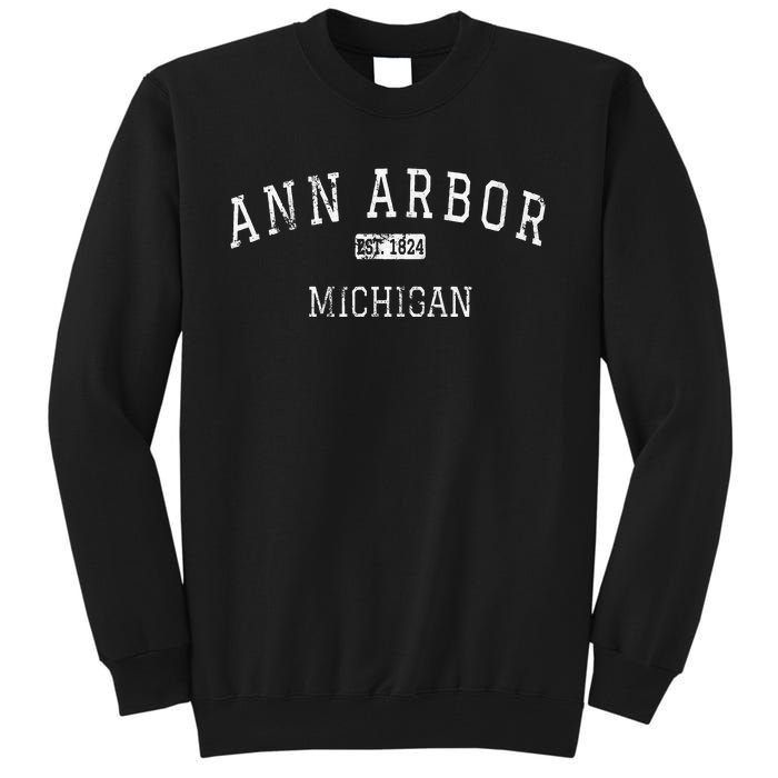 Ann Arbor Michigan Mi Vintage Tall Sweatshirt