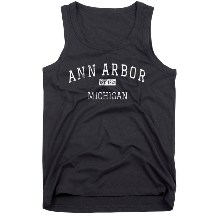 Ann Arbor Michigan Mi Vintage Tank Top