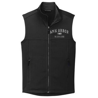 Ann Arbor Michigan Mi Vintage Collective Smooth Fleece Vest