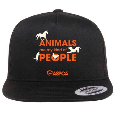 Animals Are My Kind Of People Flat Bill Trucker Hat