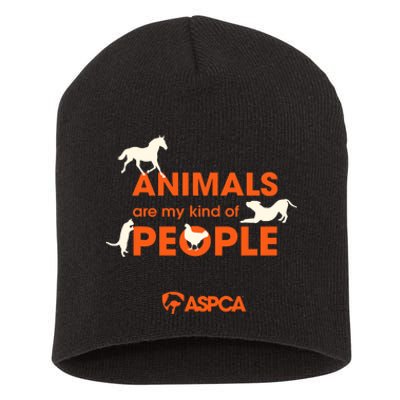 Animals Are My Kind Of People Short Acrylic Beanie