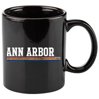 Ann Arbor Michigan Retro Logo 11oz C Handle Ceramic Mug