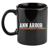 Ann Arbor Michigan Retro Logo 11oz C Handle Ceramic Mug