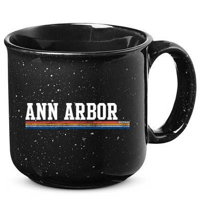 Ann Arbor Michigan Retro Logo 15oz Campfire Ceramic Mug