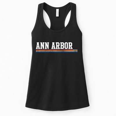 Ann Arbor Michigan Retro Logo Womens Tank Top