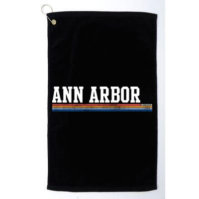 Ann Arbor Michigan Retro Logo Golf Towel