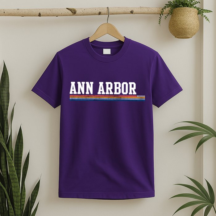 Ann Arbor Michigan Retro Logo T-Shirt
