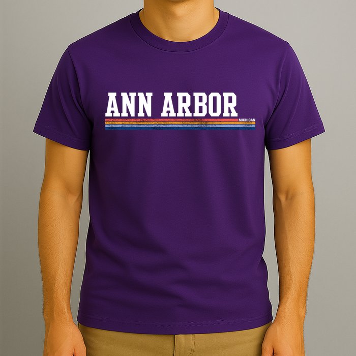 Ann Arbor Michigan Retro Logo T-Shirt