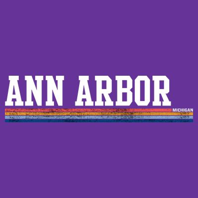 Ann Arbor Michigan Retro Logo T-Shirt
