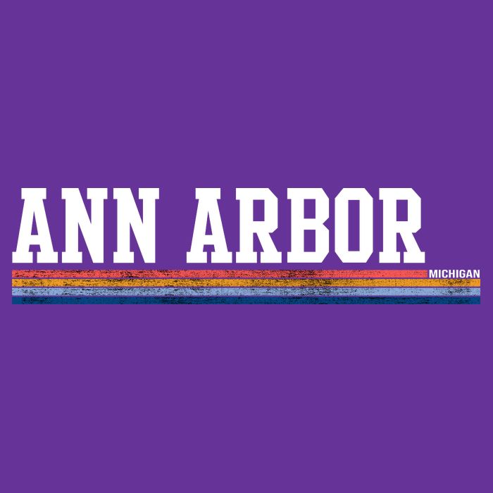 Ann Arbor Michigan Retro Logo T-Shirt