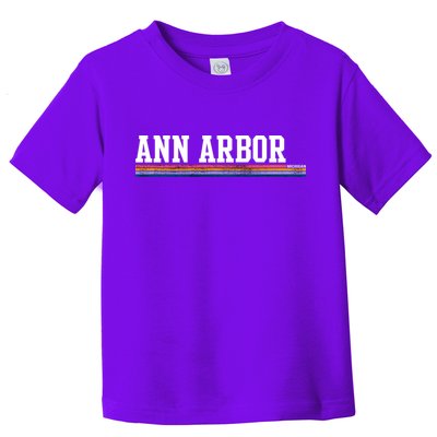 Ann Arbor Michigan Retro Logo Toddler T-Shirt