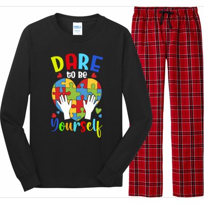 Autism Awareness Month Dare To Be Yours Autism Cute Gift Long Sleeve Pajama Set