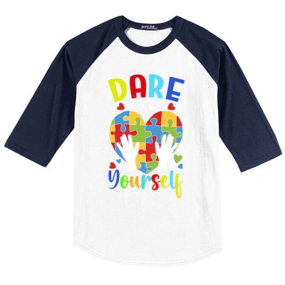 Autism Awareness Month Dare To Be Yours Autism Cute Gift Baseball Sleeve Shirt